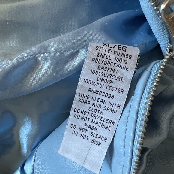 blue faux leather jacket - Picture 11 of 11